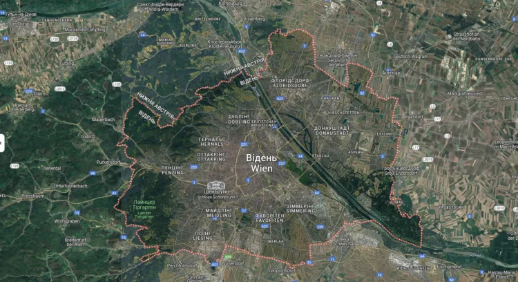 Vienna Austria city map tourist attractions