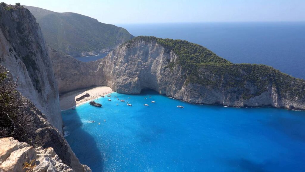 Navagio Beach shipwreck cove on Zakynthos