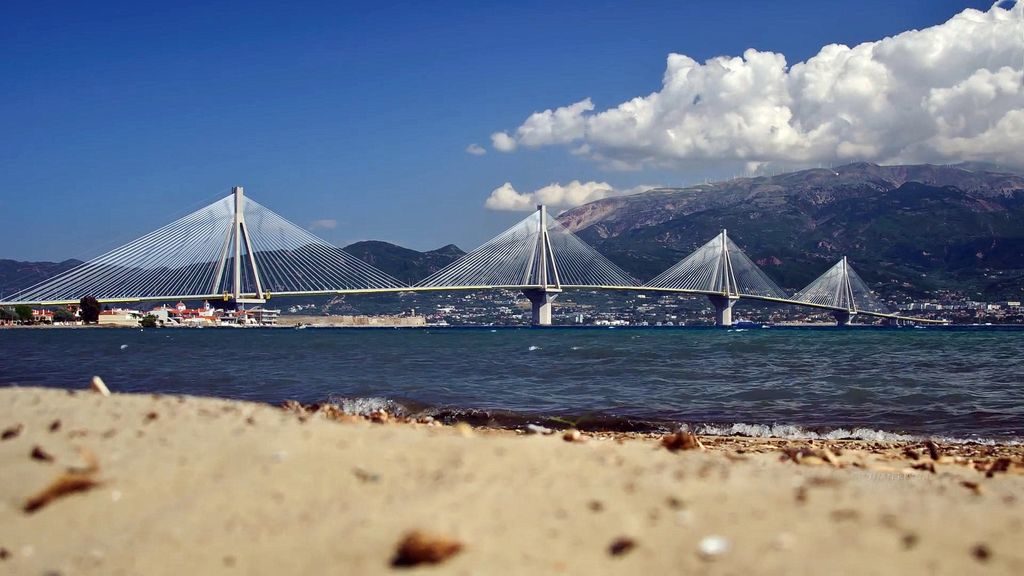 Patras city view with port