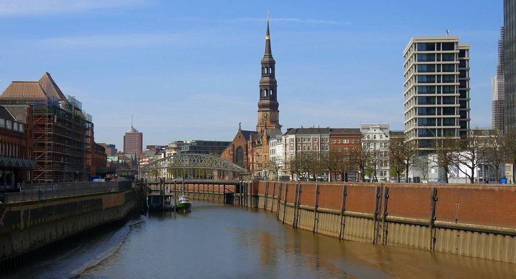 Hamburg skyline panoramic view Germany