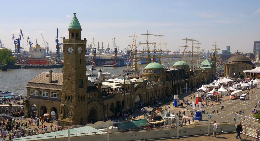 Landungsbrücken Hamburg pier waterfront Germany