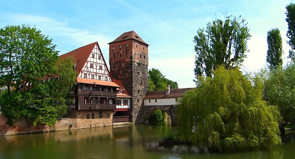 Pegnitz River Embankment Nuremberg