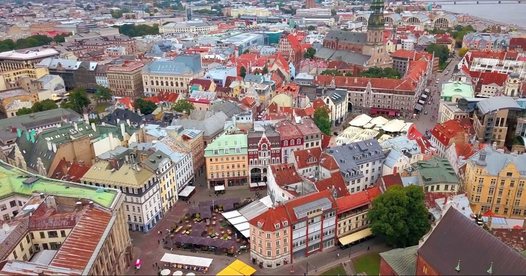 Panoramic view of Riga cityscape