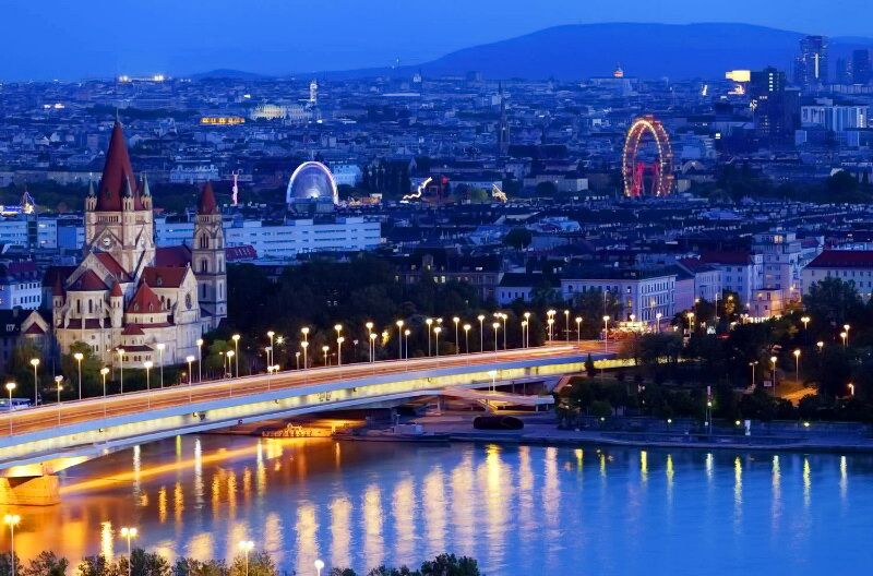 Vienna Austria city skyline panorama