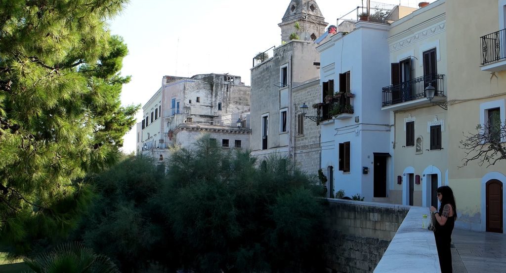 Beautiful coastline of Bari with traditional architecture