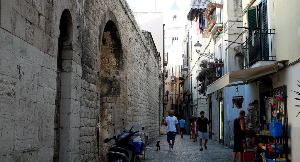Traditional narrow streets in Bari Old Town (Bari Vecchia)