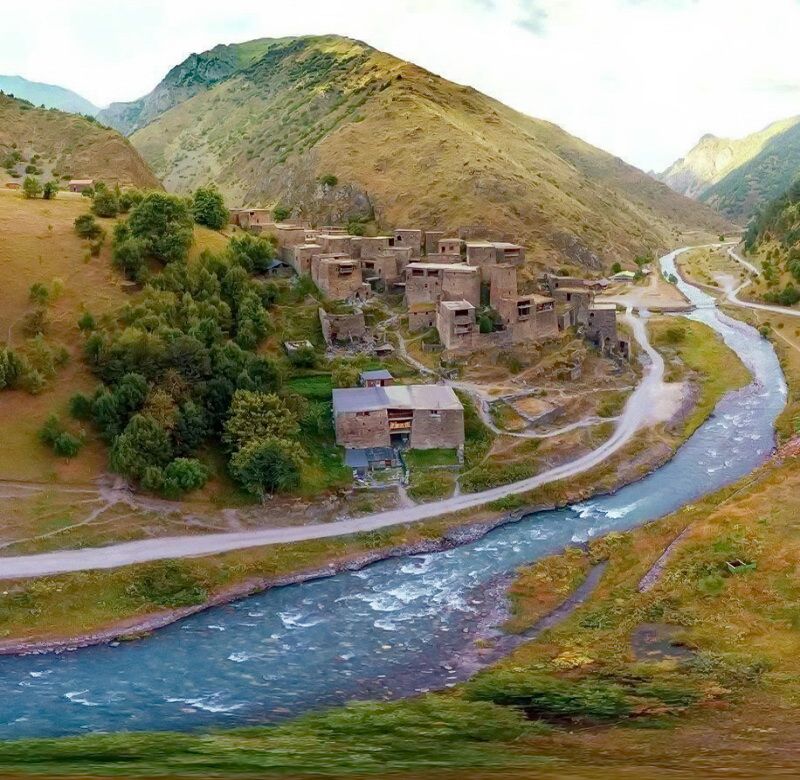 Shatili medieval fortress village Georgia