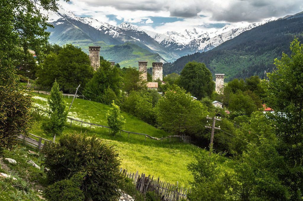 Georgian mountains landscape Caucasus
