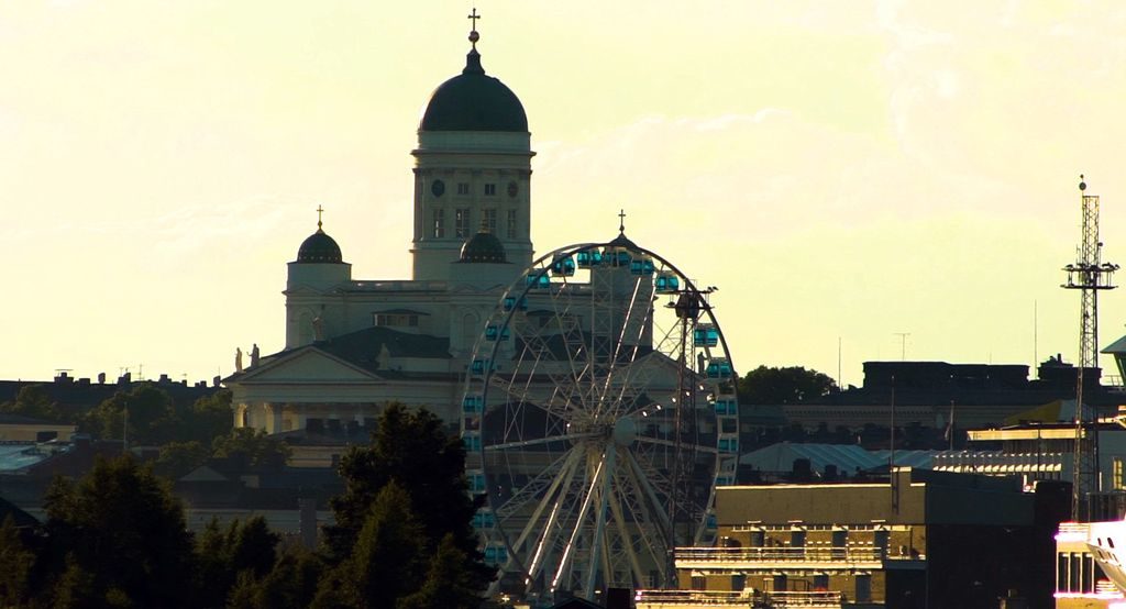 Panoramic view of Helsinki cityscape