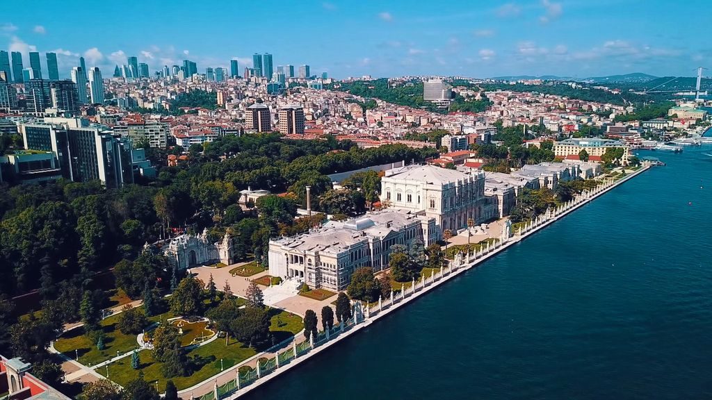 Dolmabahçe Palace waterfront facade