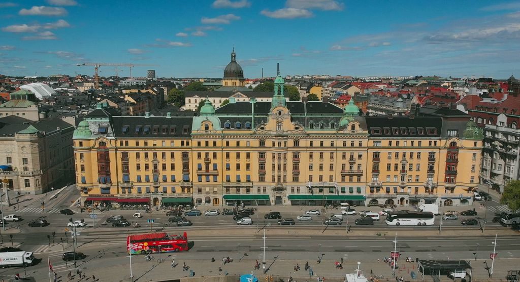 Stockholm city skyline and waterfront