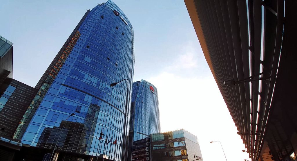 Modern Vilnius cityscape skyline view