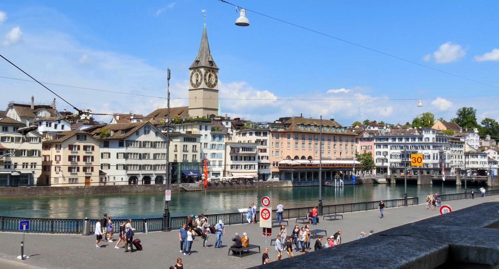 St Peter Church Zurich with largest clock face in Europe