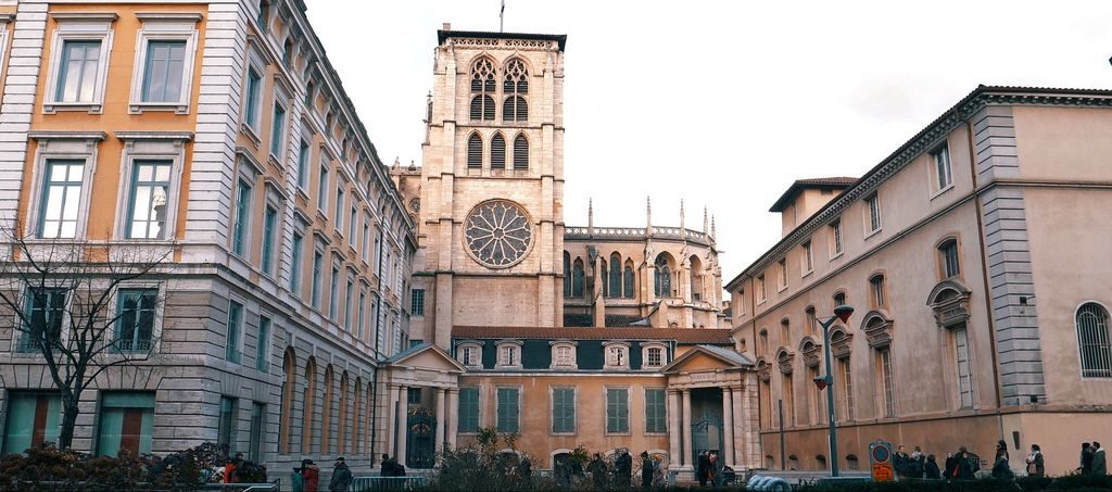 Picturesque cobblestone alleys and historic facades in Lyon