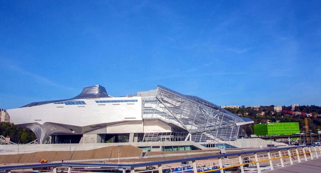 Modern Lyon skyline with contemporary buildings and architecture