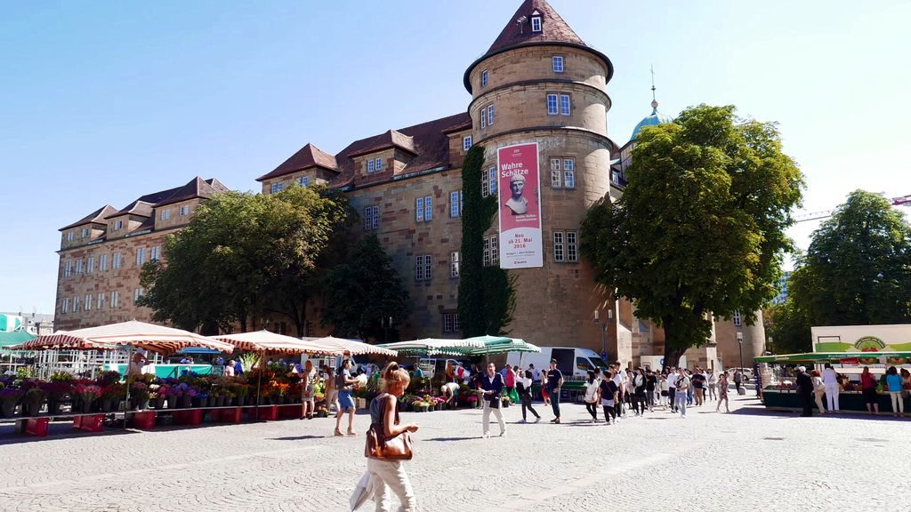 Old Castle Altes Schloss medieval fortress in Stuttgart city center, Germany
