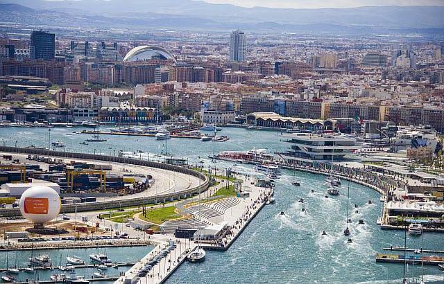 Panoramic view of Valencia city skyline