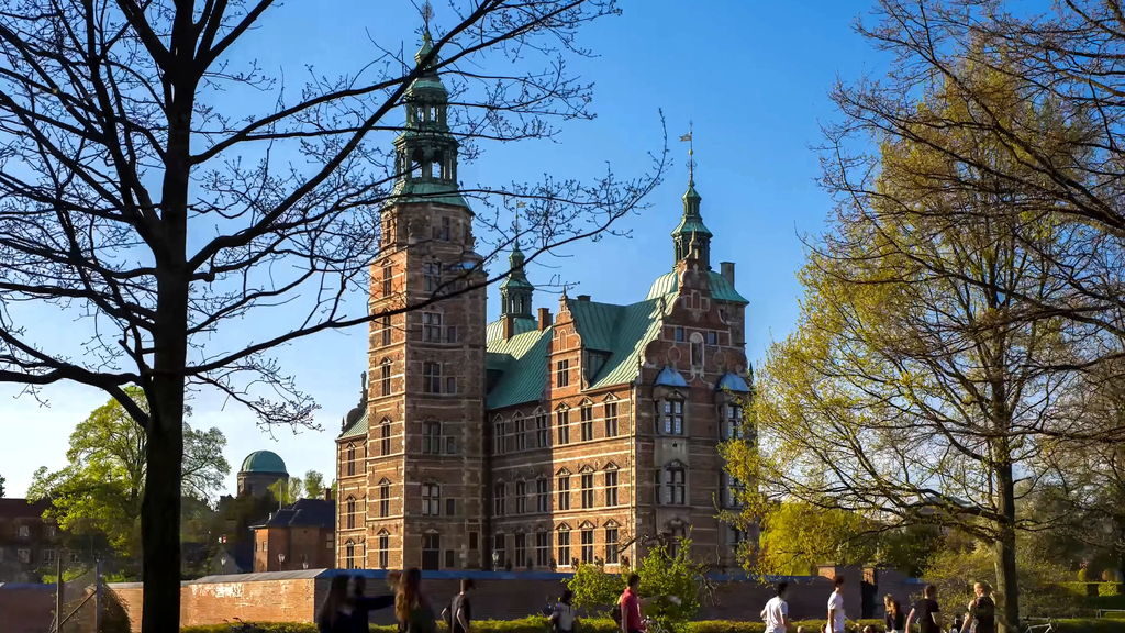 Rosenborg Castle renaissance exterior surrounded by lush green gardens