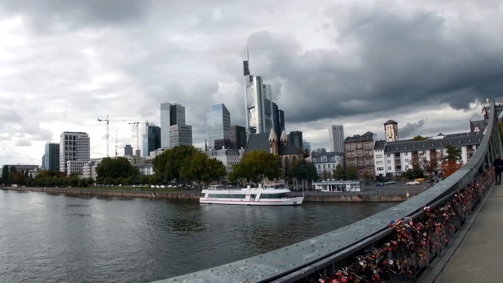 Boats on the River Main in Frankfurt
