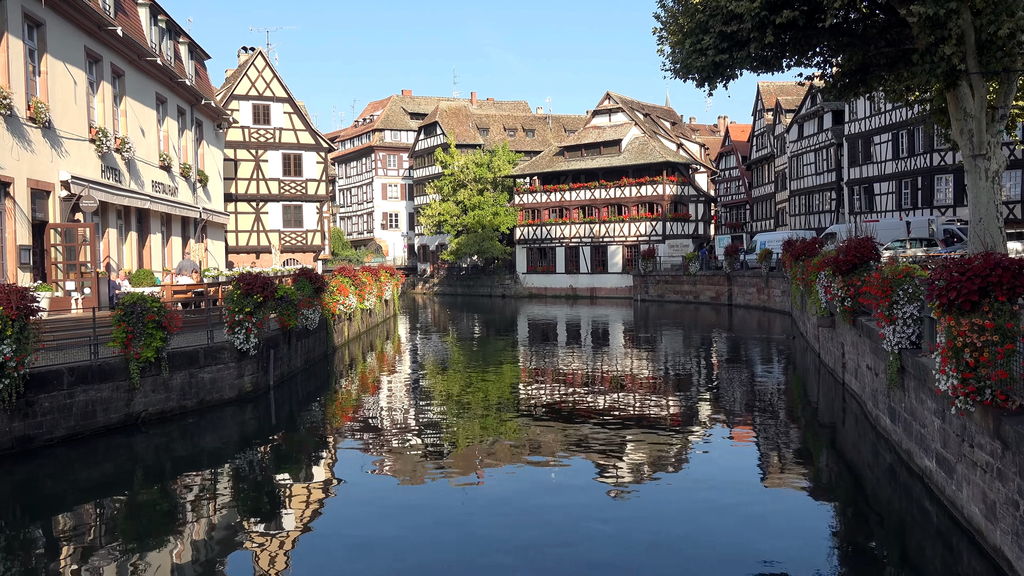 Strasbourg France: panoramic view of the historic city