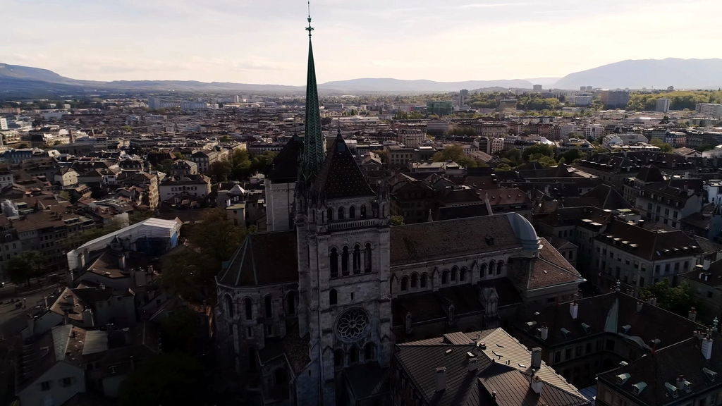 St. Pierre Cathedral in Geneva with panoramic views