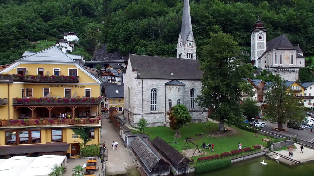 Protestant Christ Church Hallstatt Austria landmark