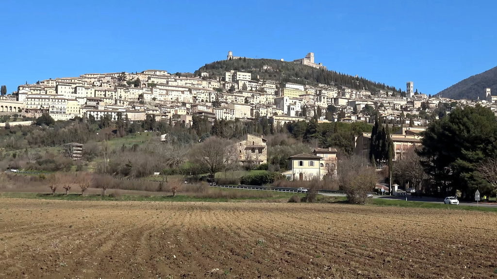 Perugia city streets with medieval architecture and cobblestones
