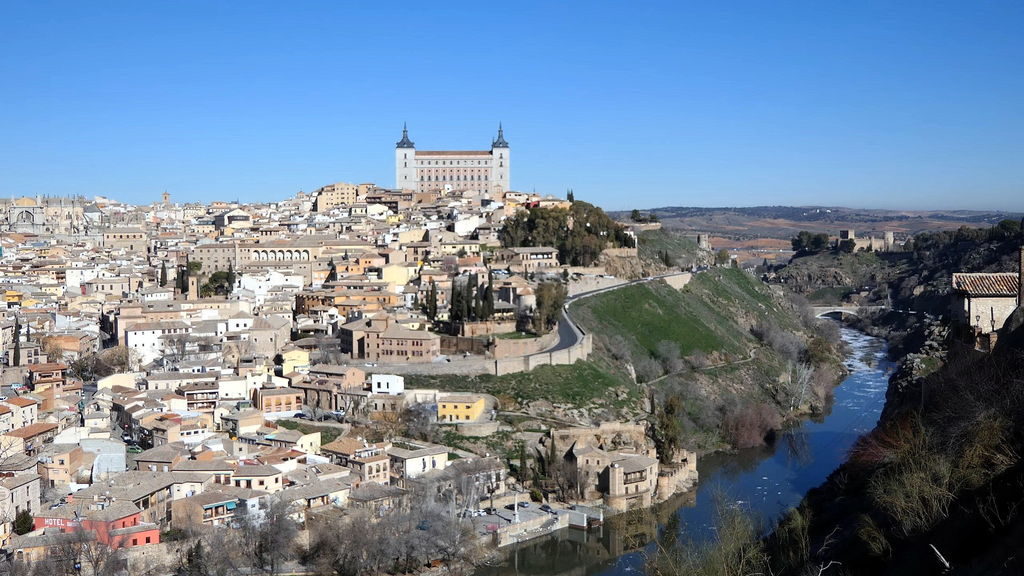 Aerial view of Toledo's historic old town