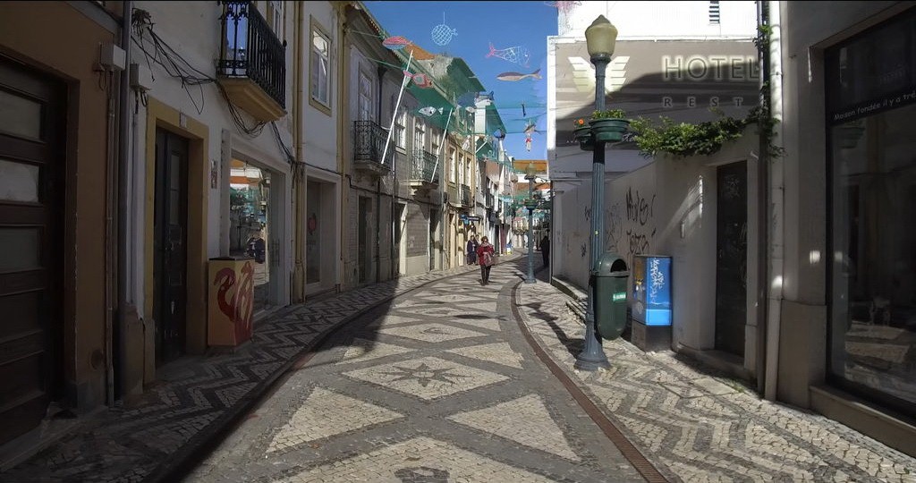 Charming streets of Aveiro with colorful buildings