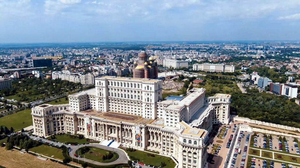 Panoramic view of Bucharest skyline