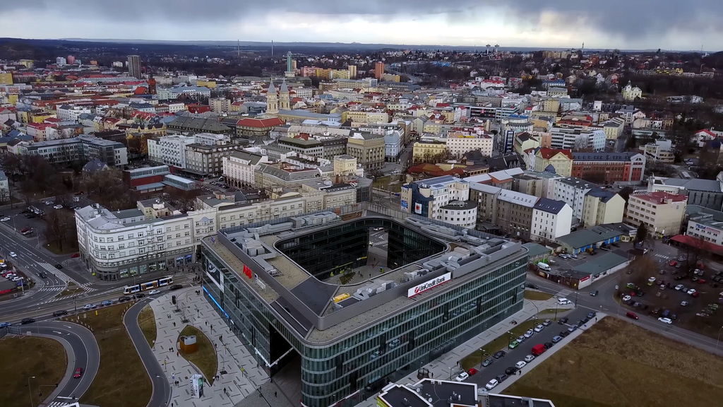 Panoramic view of Ostrava cityscape