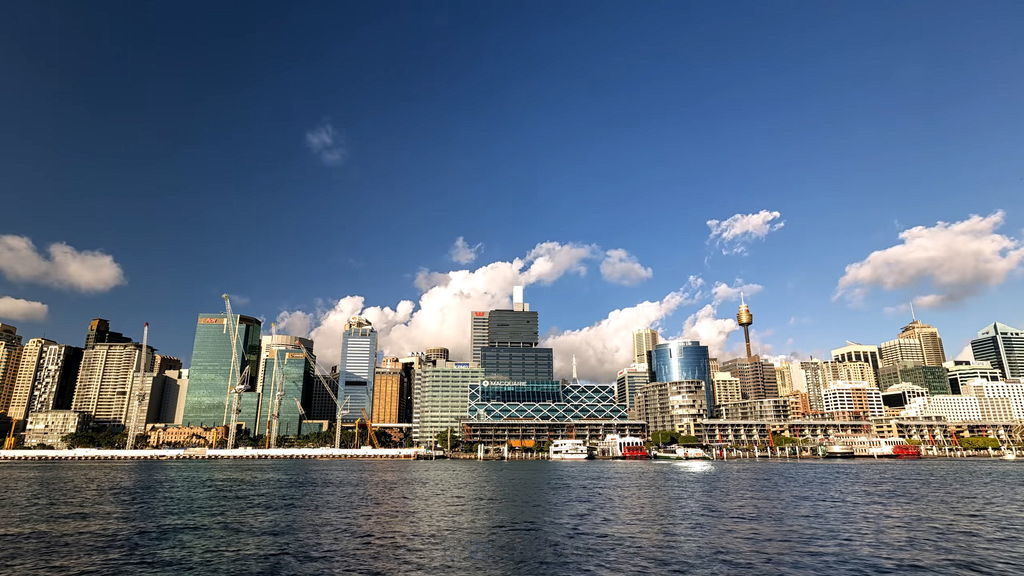 Sydney skyline with harbor and Opera House