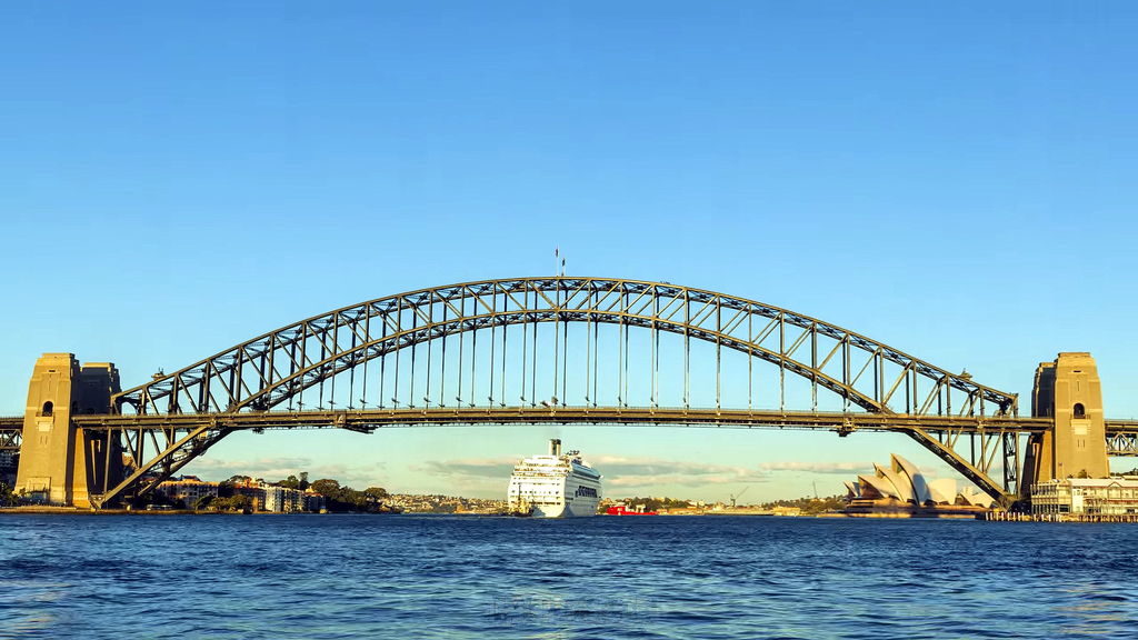 Sydney Harbour Bridge at sunset