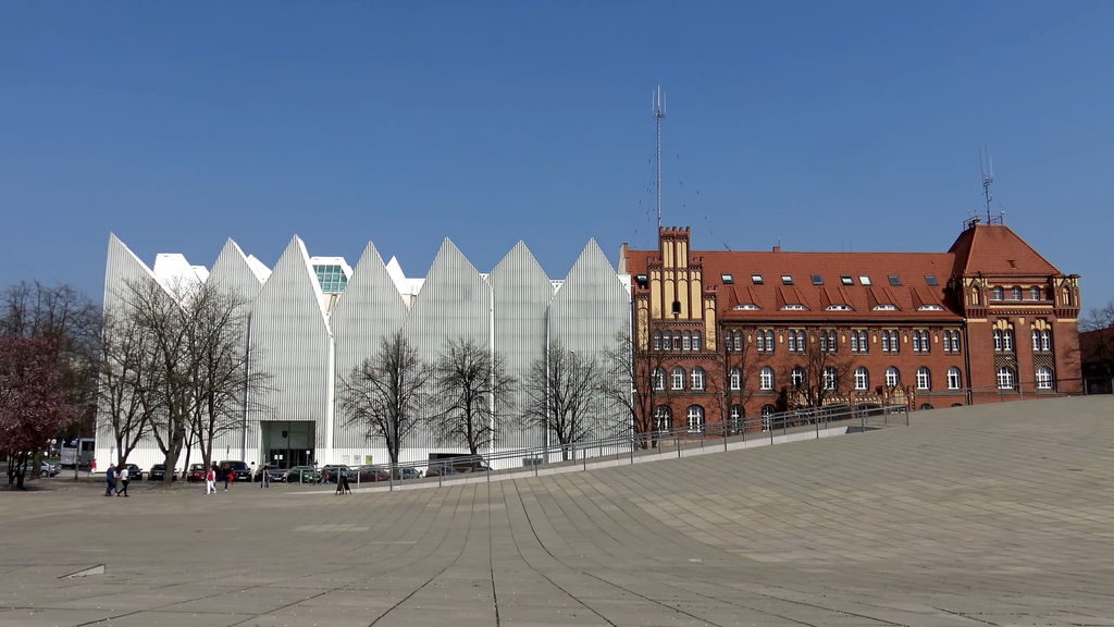 Szczecin city architecture historic and modern styles