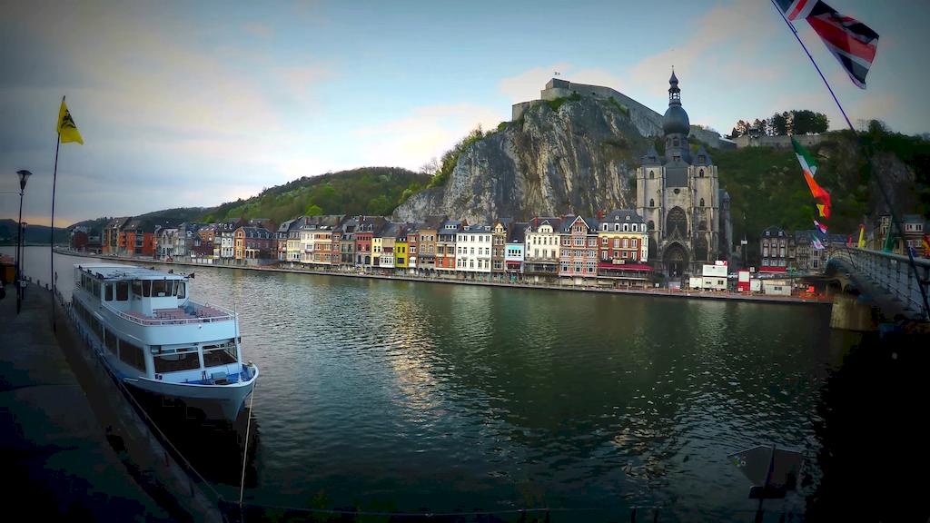 Dinant town with citadel on cliff