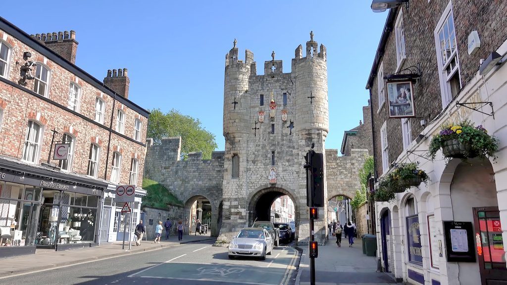 Micklegate Bar historic gateway with medieval architectural details