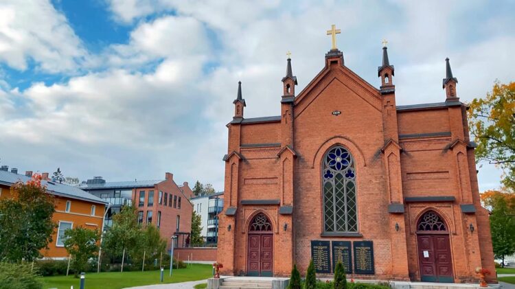 Historic Finlayson Church - symbol of Tampere's industrial past