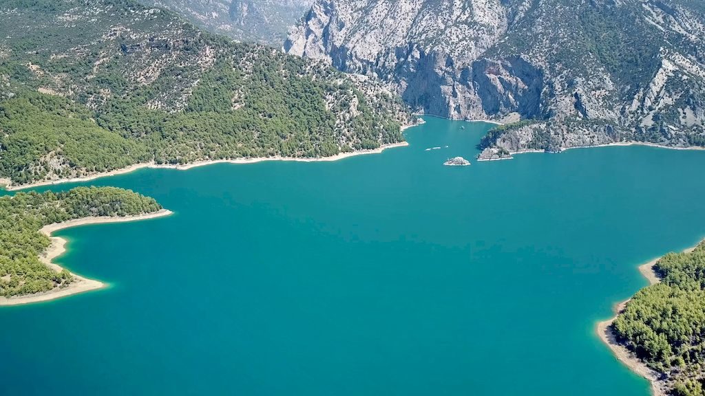 Titreyengol Lake with calm waters reflecting surrounding landscape
