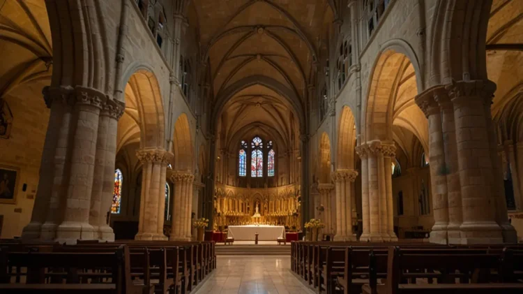 Gothic facade of Tarragona Cathedral with its impressive rose window and medieval architecture