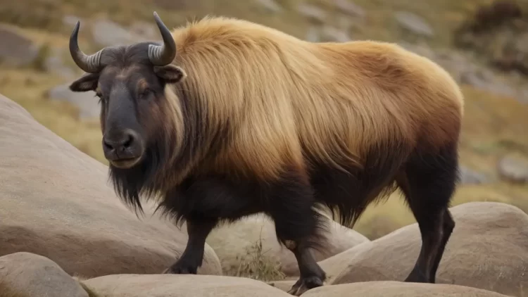 Takin, a stocky bovine of the Himalayas