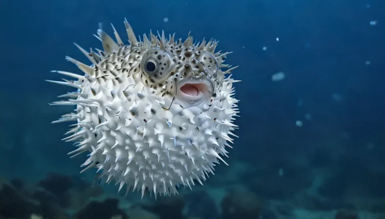 Poisonous pufferfish or fugu fish