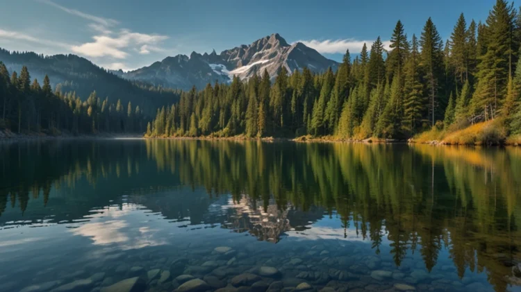 Temperate climate zone with distinct seasonal changes and diverse landscapes
