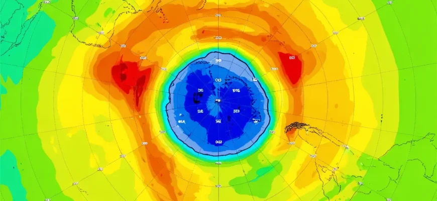 The ozone hole over the Earth