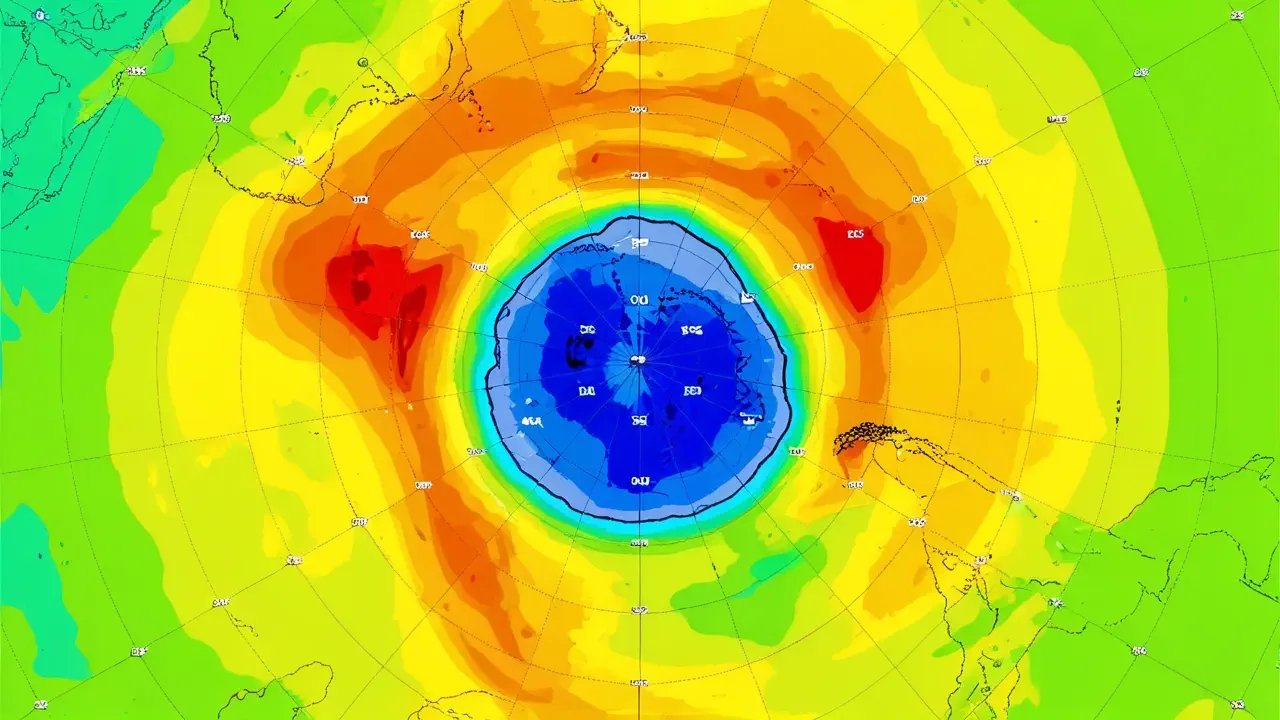The ozone hole over the Earth