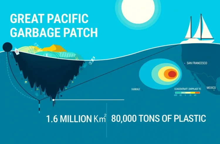 Area of the Great Pacific Garbage Patch