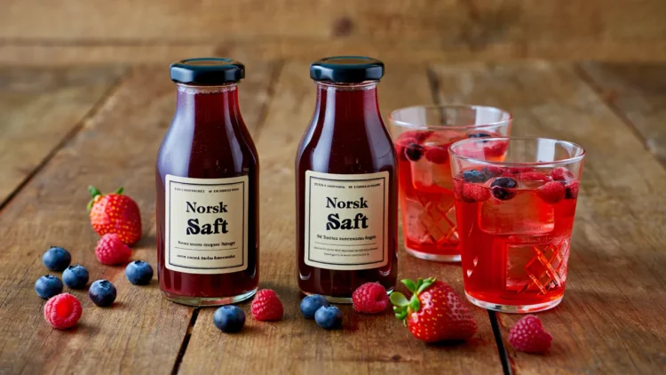 Traditional Norwegian berry drinks and fruit compote