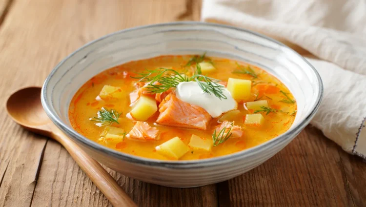 Traditional Finnish Salmon Soup Kalakeitto