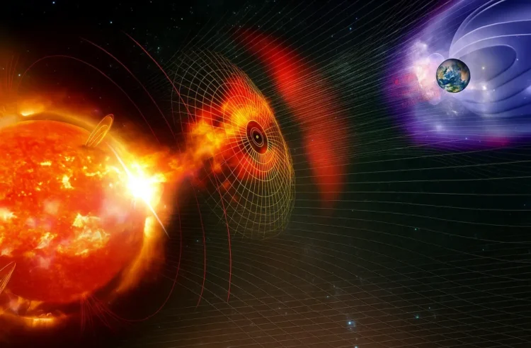 diagram showing relationship between solar flares coronal mass ejections and geomagnetic storms