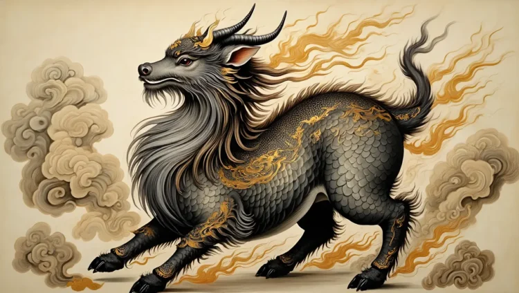 Qilin Chinese mythical creature of benevolence and good omen
