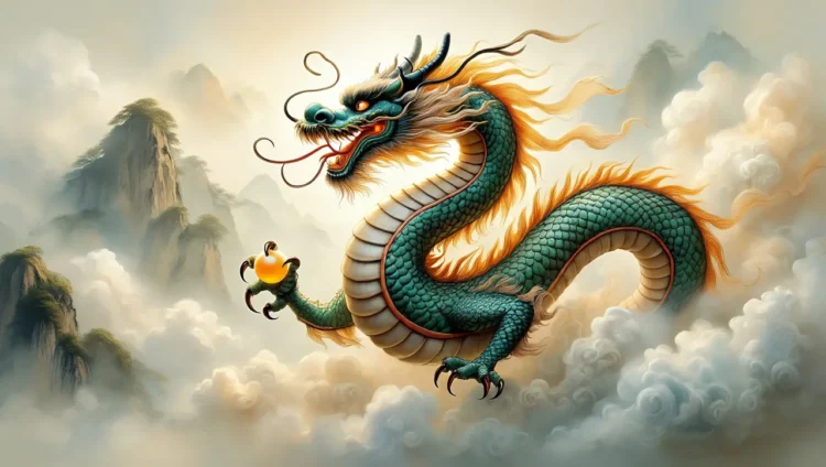 Majestic Chinese dragon symbol of power and good fortune